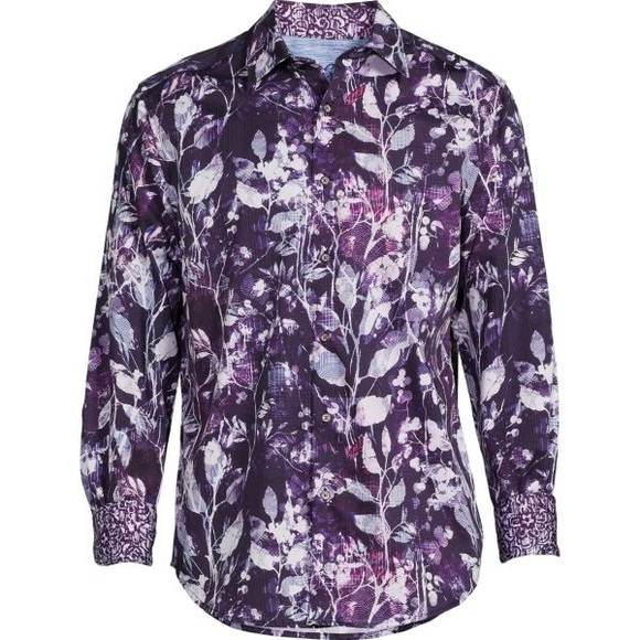 NWOT Robert Graham Sorrell Print Button Down Shirt Size Large - Picture 4 of 11